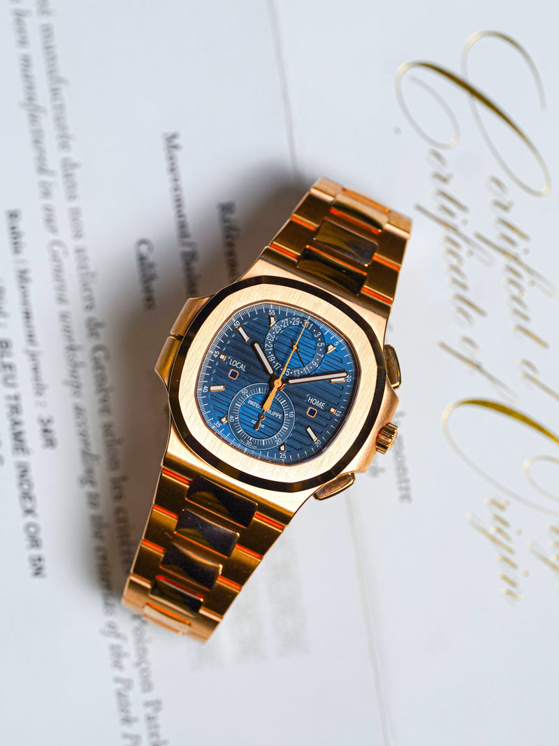 Patek Philippe Nautilus 5990/1R-001 Rose Gold Blue Dial Full Set 2021