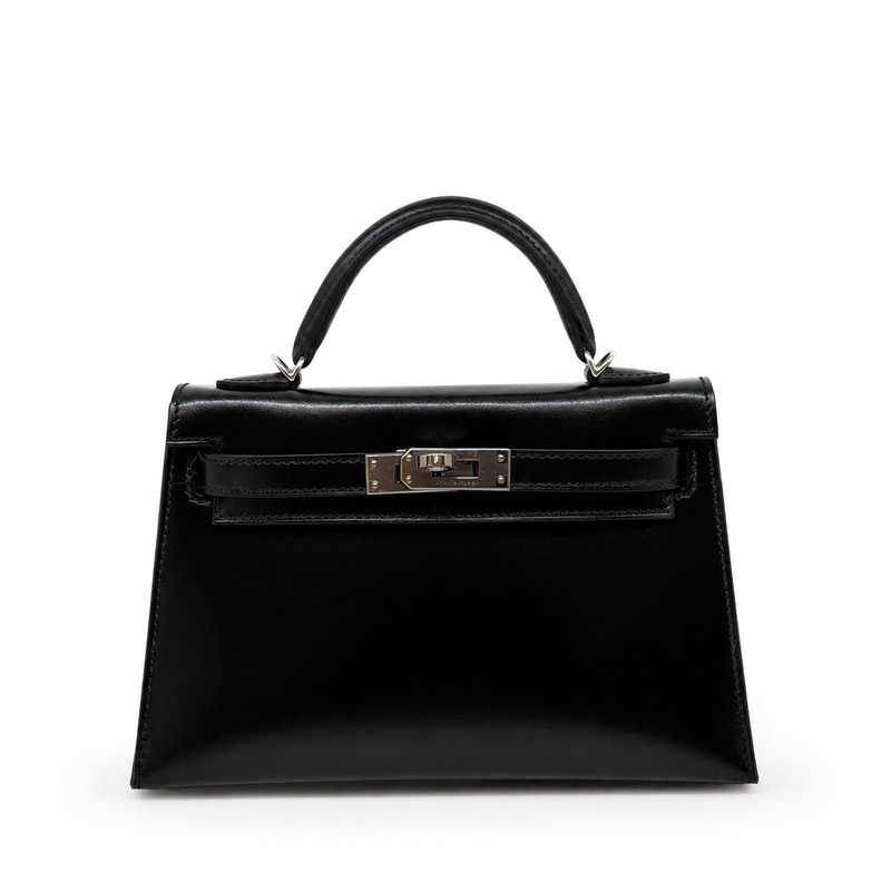 Mini Kelly II 20 Noir Box PHW, 2024