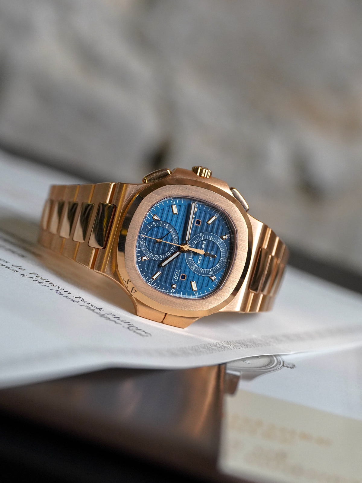Patek Philippe Nautilus 5990/1R-001 Rose Gold Blue Dial Full Set 2021 — 3