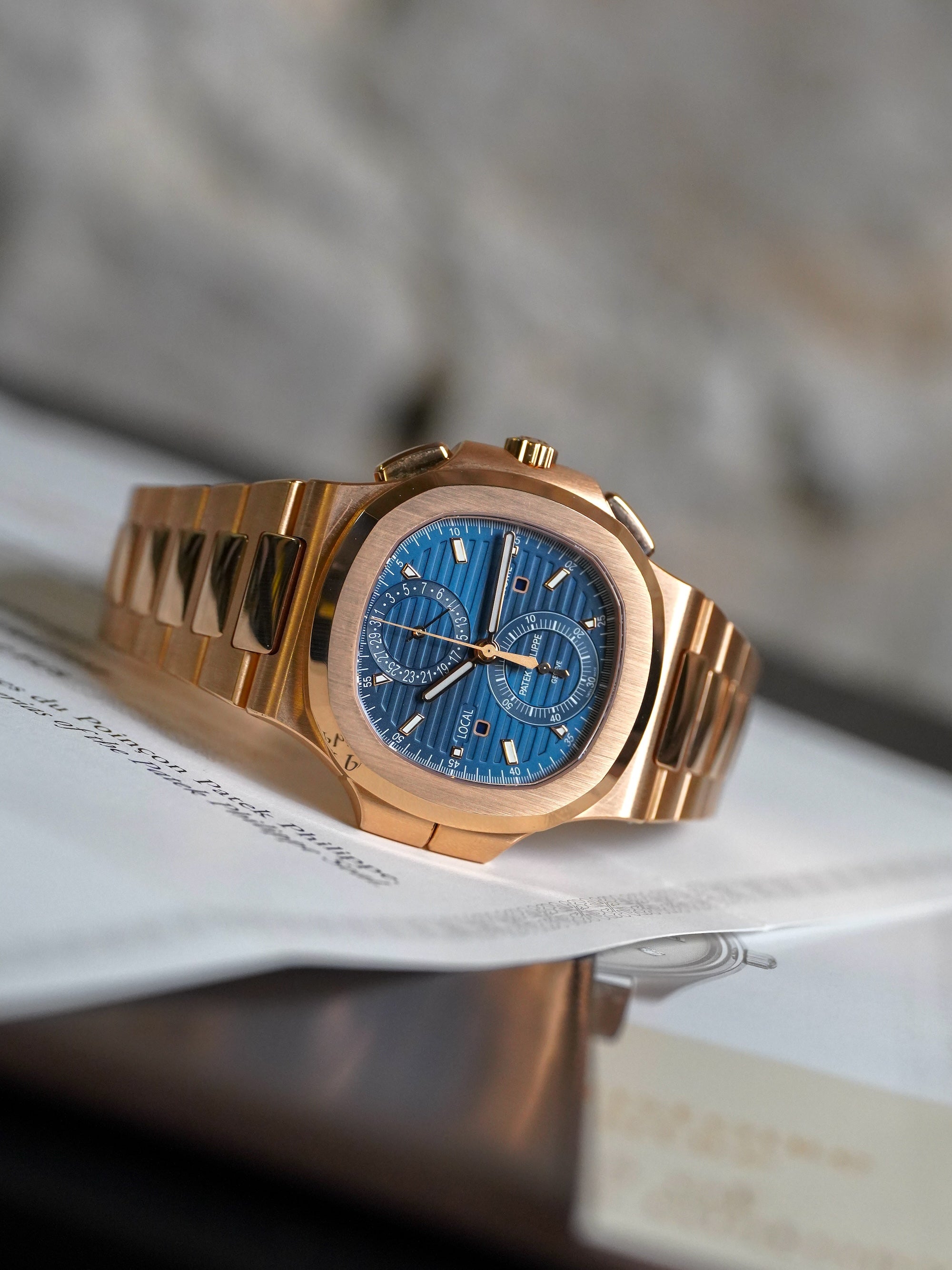 Patek Philippe Nautilus 5990/1R-001 Rose Gold Blue Dial Full Set 2021
