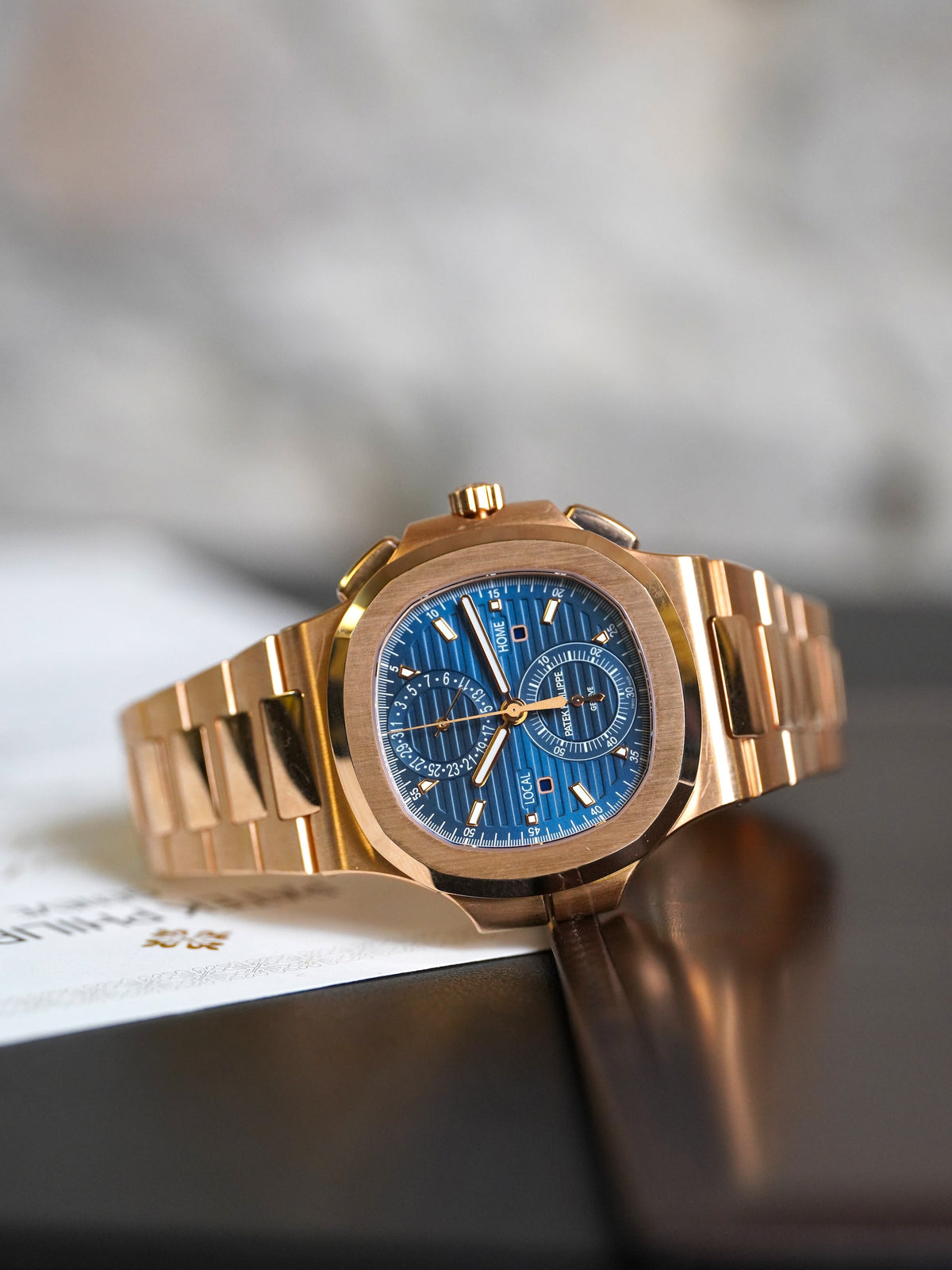 Patek Philippe Nautilus 5990/1R-001 Rose Gold Blue Dial Full Set 2021 — 7