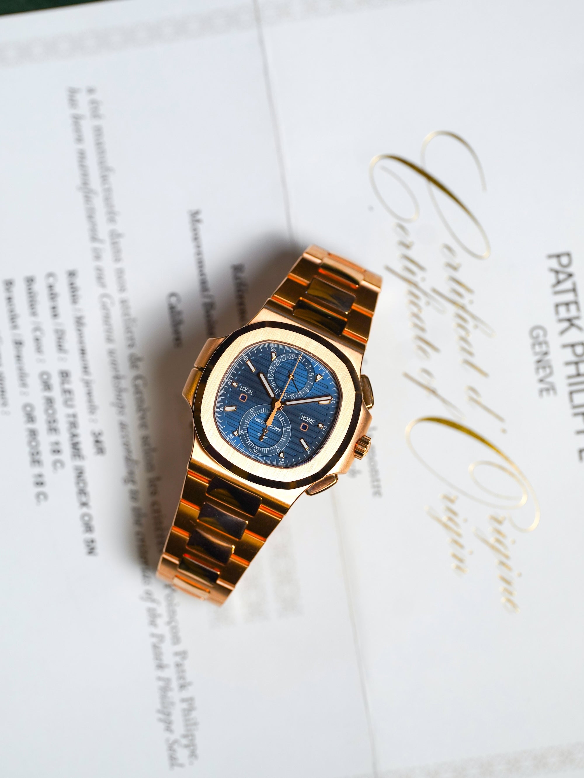 Patek Philippe Nautilus 5990/1R-001 Rose Gold Blue Dial Full Set 2021