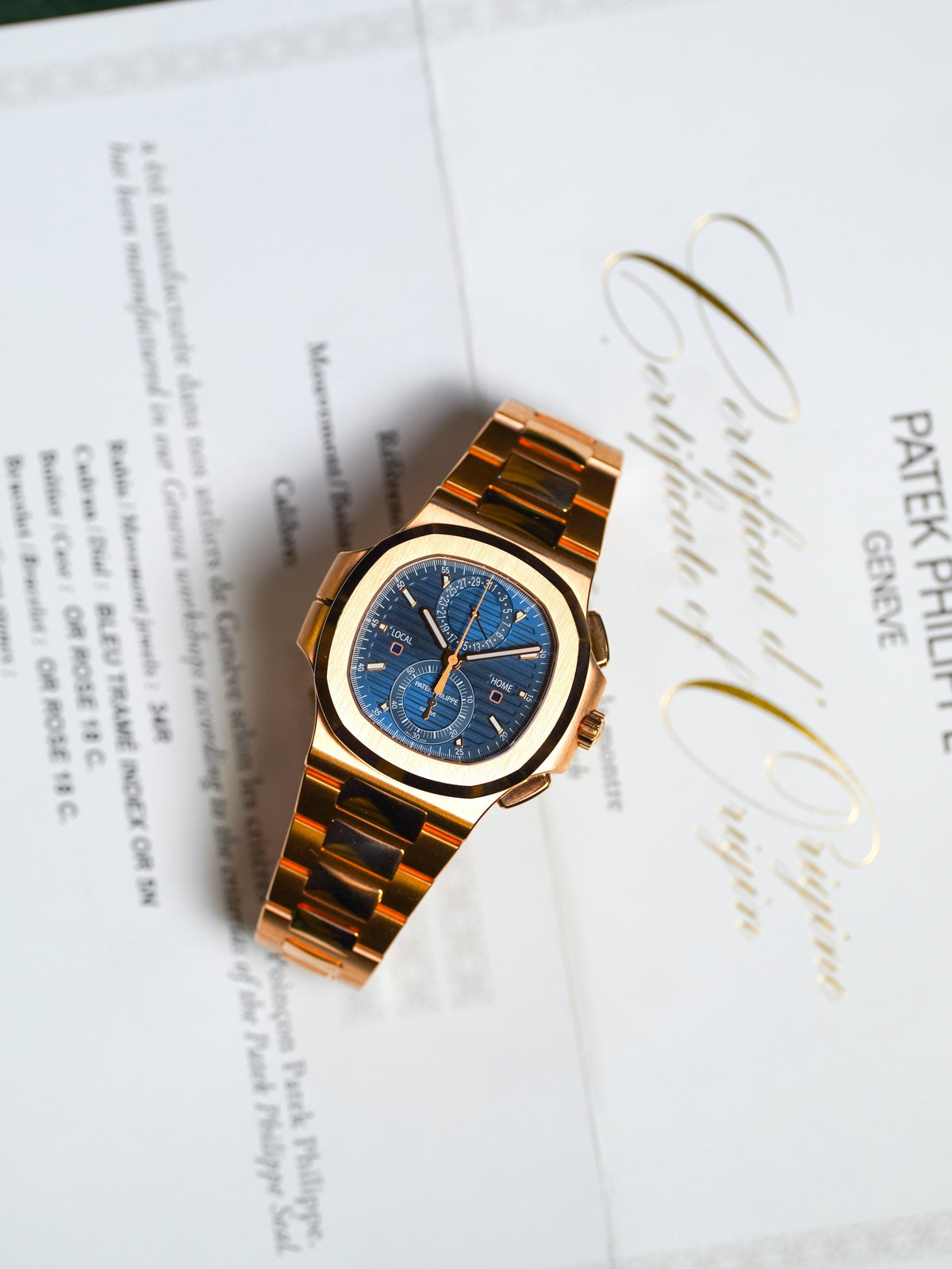 Patek Philippe Nautilus 5990/1R-001 Rose Gold Blue Dial Full Set 2021 — 14