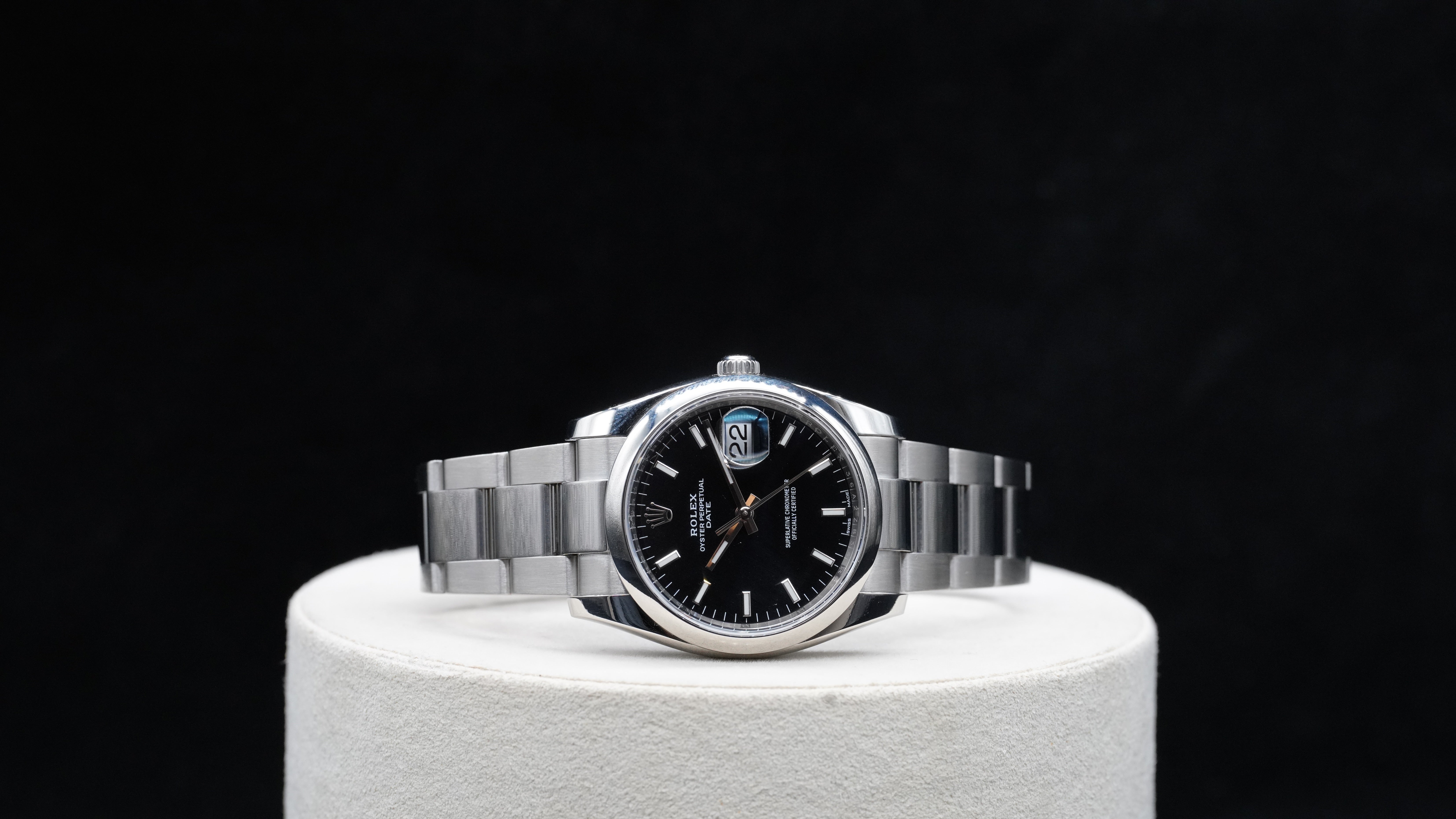 Rolex Oyster Perpetual Date – Reference 115200 Black Dial