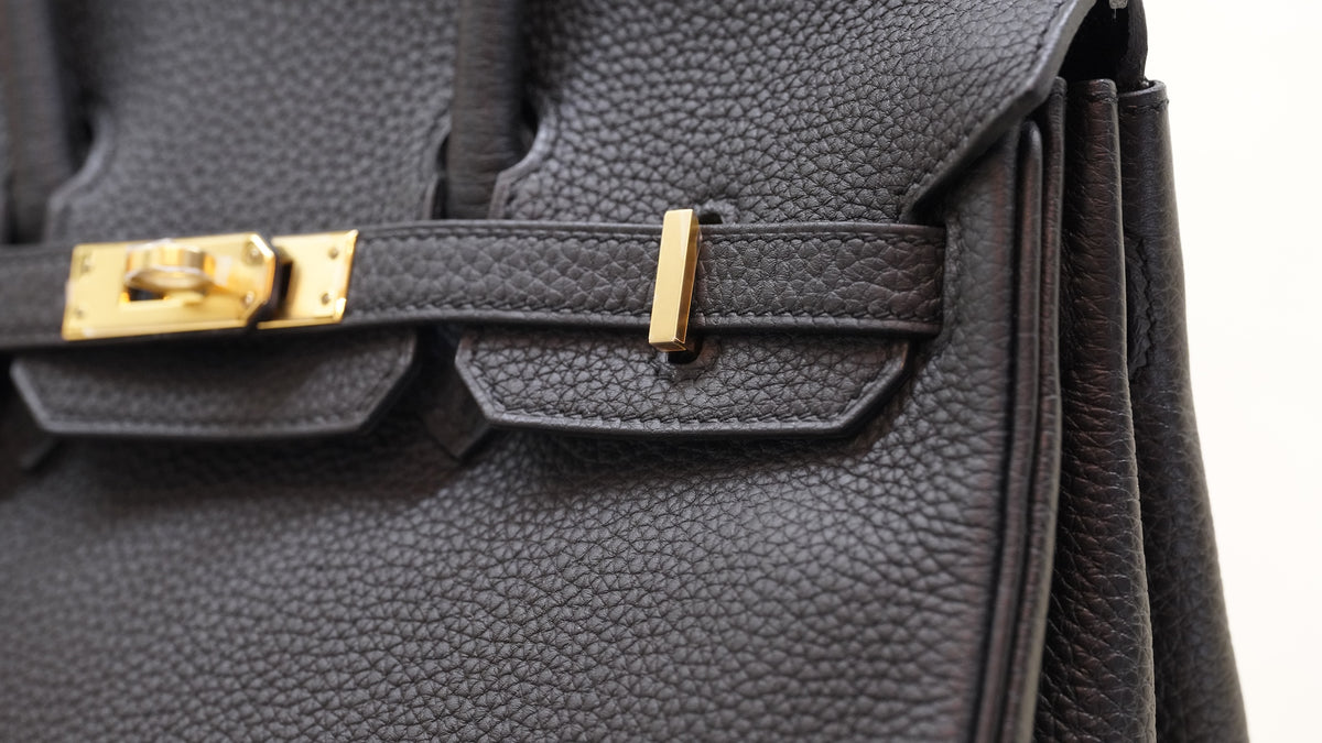 Hermès Birkin 25 noir togo gold — 5