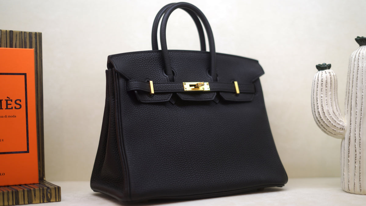 Hermès Birkin 25 noir togo gold — 3