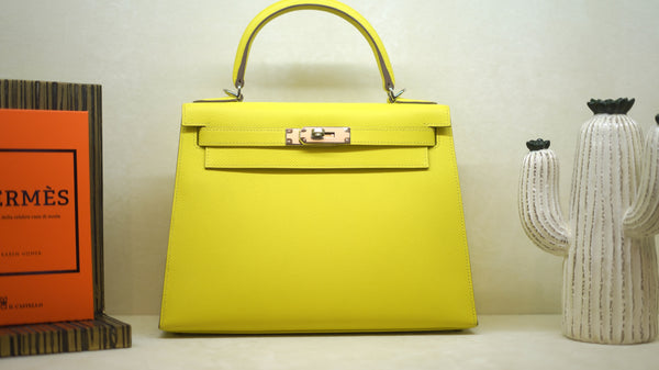 Hermès Kelly 28 Lime Gold Epson