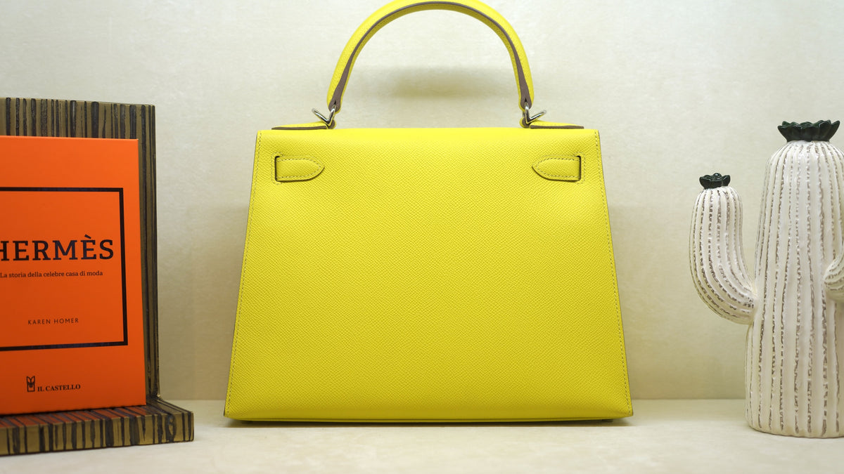 Hermès Kelly 28 Lime Gold Epson — 5