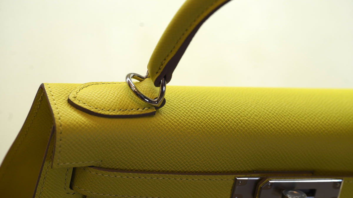 Hermès Kelly 28 Lime Gold Epson — 8