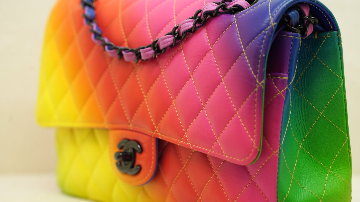 Chanel 23C Rainbow Medium Classic Flap Bag – Black Hardware — 4