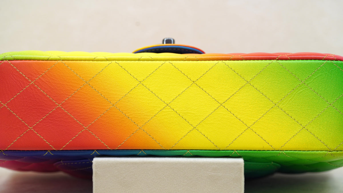 Chanel 23C Rainbow Medium Classic Flap Bag – Black Hardware — 6