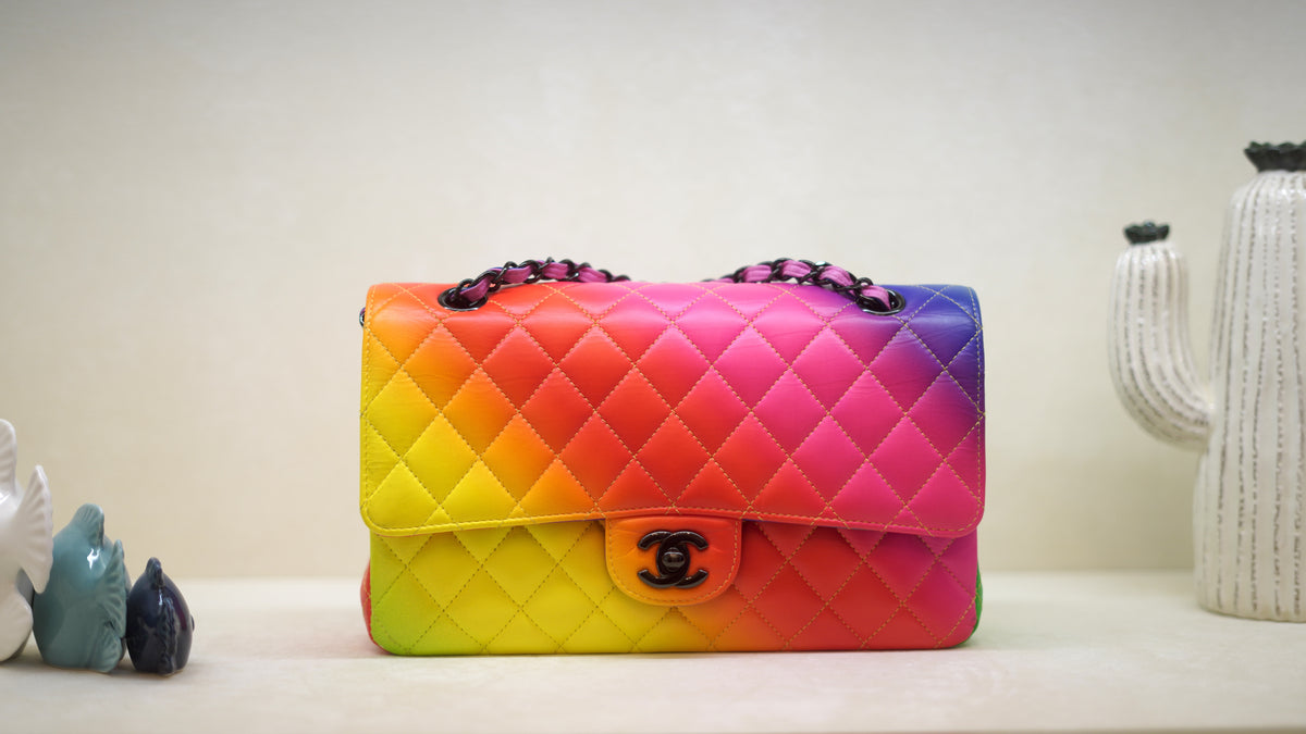 Chanel 23C Rainbow Medium Classic Flap Bag – Black Hardware — 1