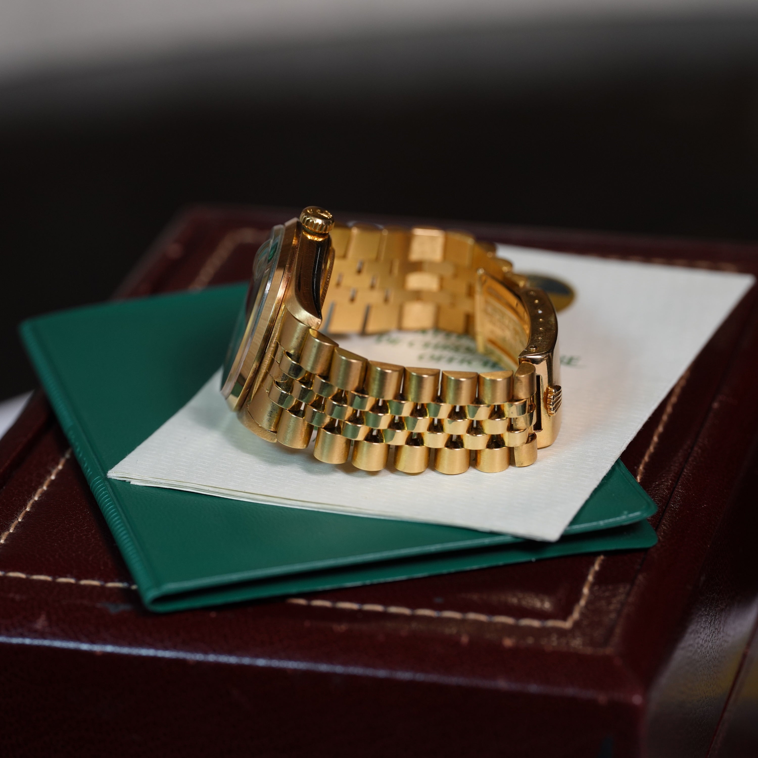 Rolex Datejust – Ref. 1601 – Yellow Gold with Malachite Dial