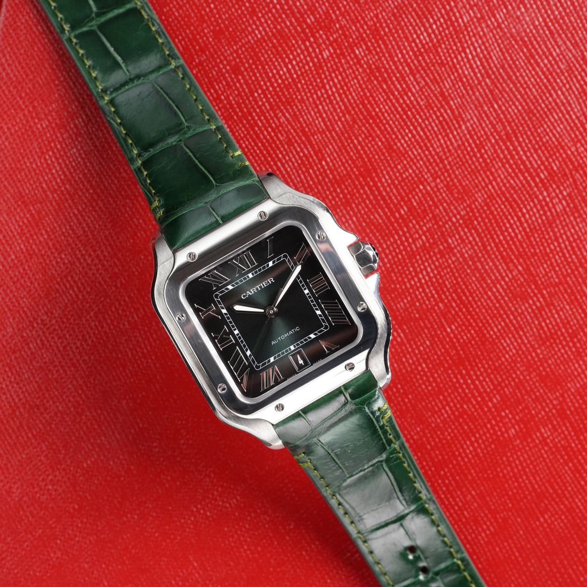 Cartier Santos Large Green Dial – Ref. WSSA0062 — 10