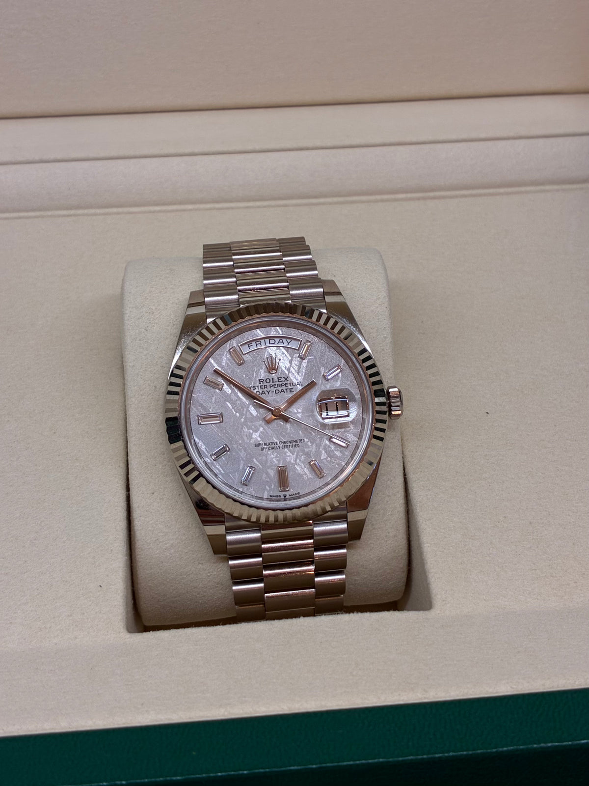 Rolex Day Date Meteorite Dial White Gold Full Set 2018 — 2