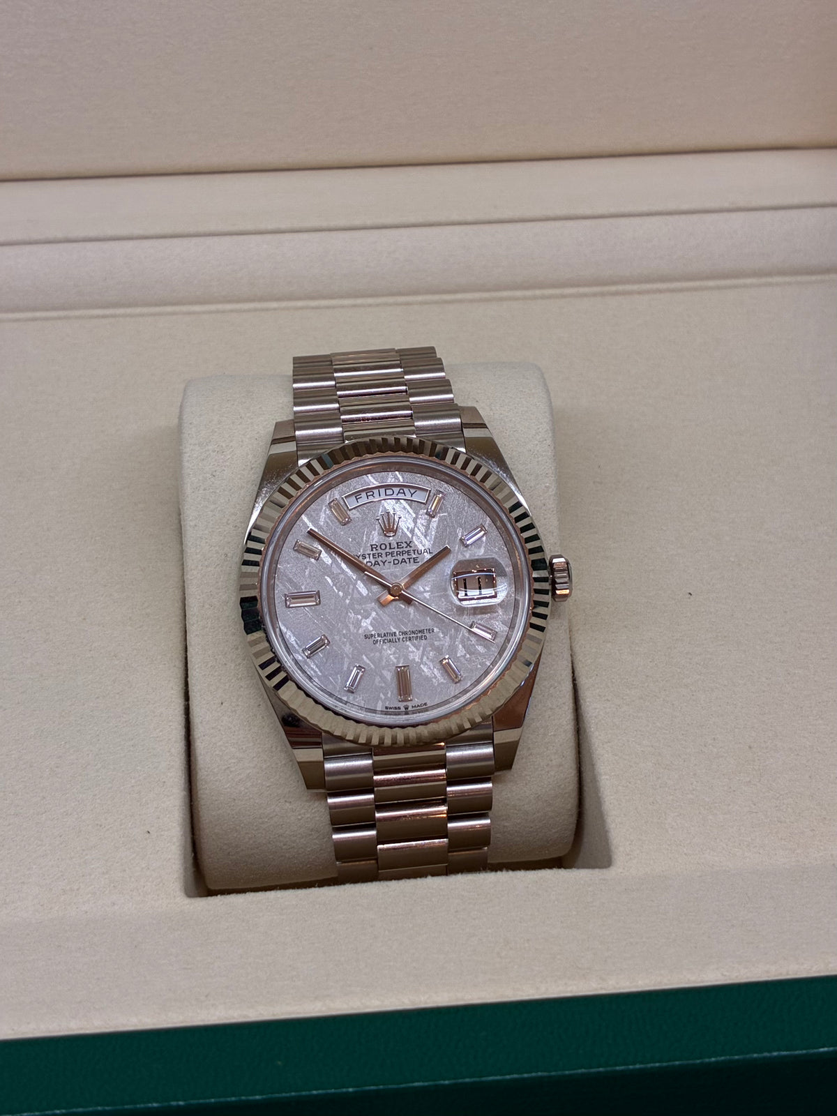 Rolex Day Date Meteorite Dial White Gold Full Set 2018 — 4