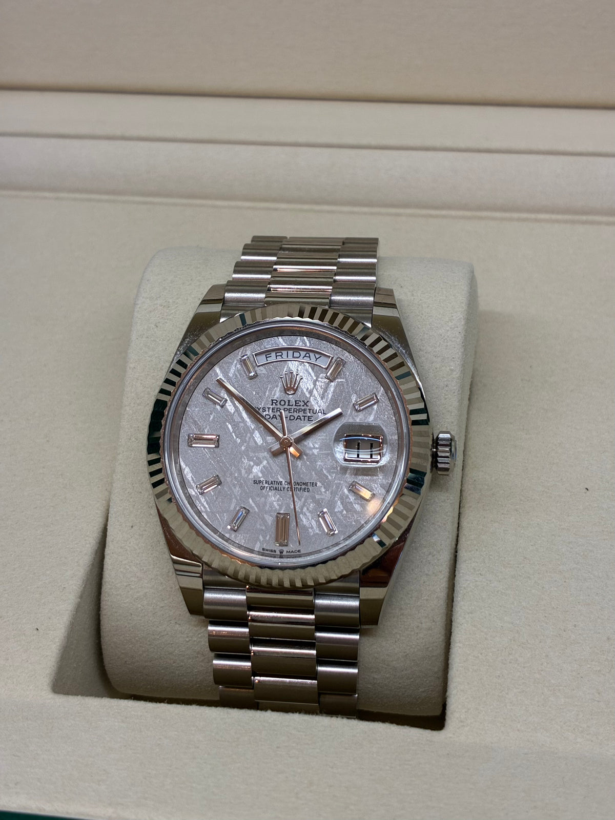 Rolex Day Date Meteorite Dial White Gold Full Set 2018 — 6