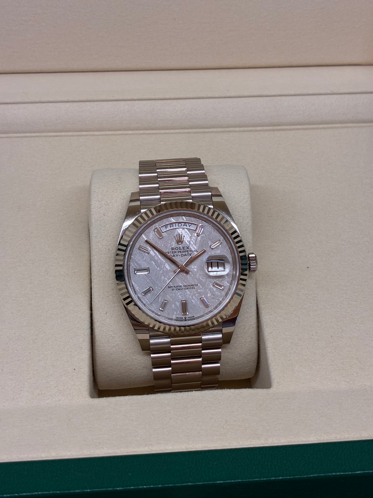 Rolex Day Date Meteorite Dial White Gold Full Set 2018 — 1
