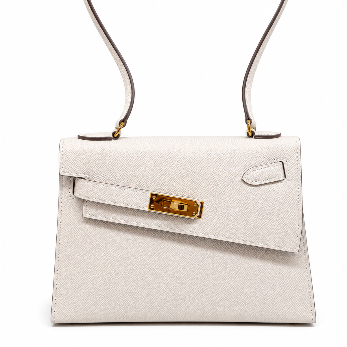 Hermès Kelly 20 Desordre Sellier Craie — Epsom, Oro, 2023 — 4